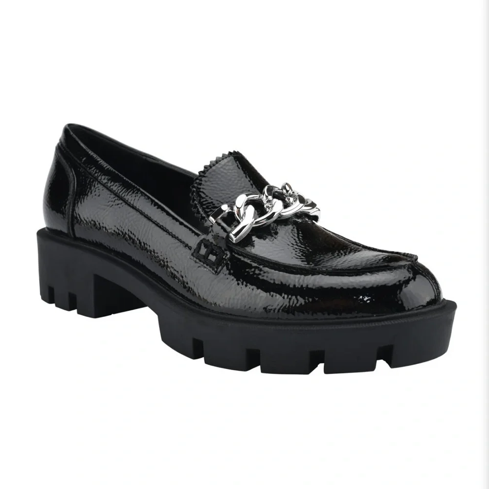 NEW WITHOUT TAGS Marc Fisher Louanz Lugsole Loafer Black Size 7.5